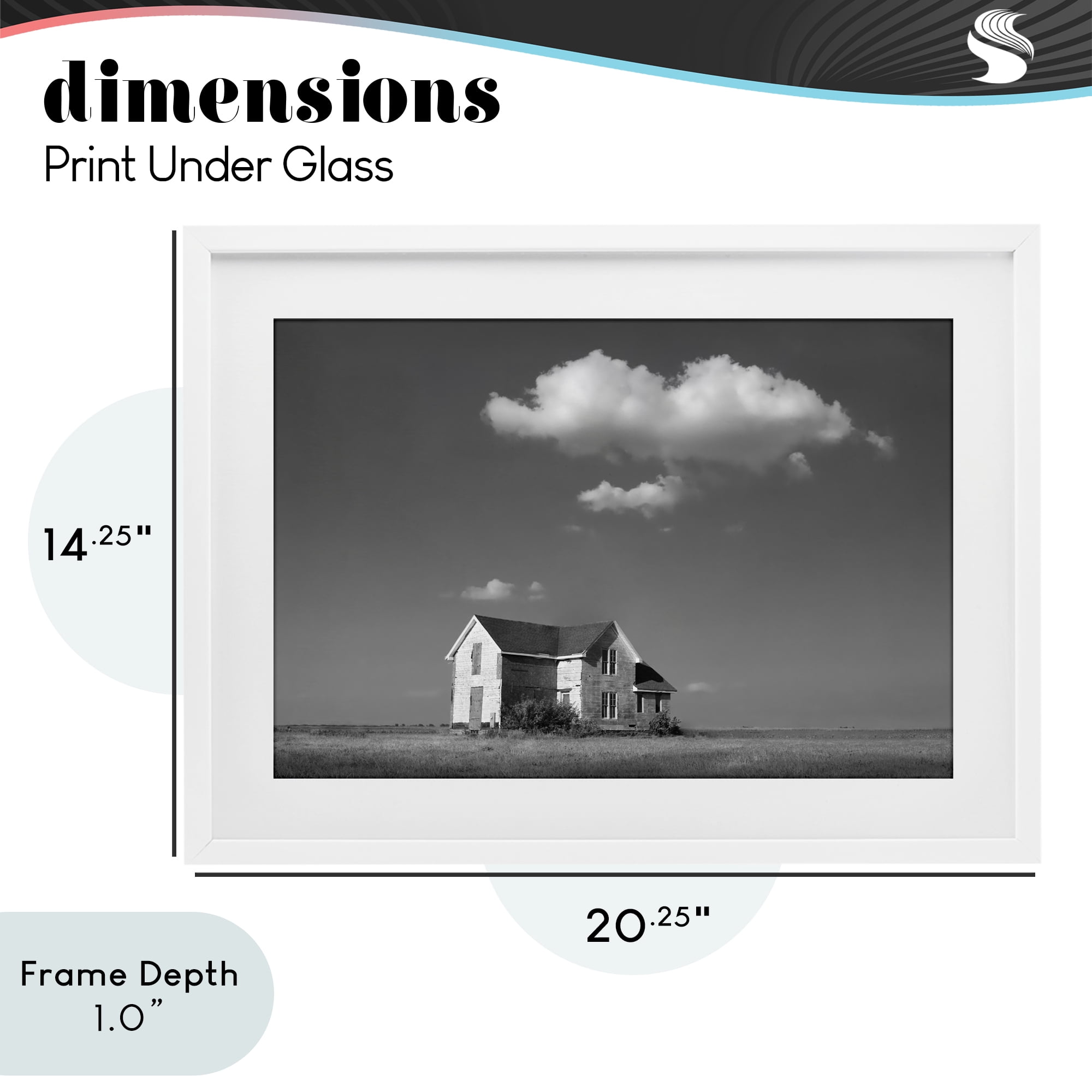 Stupell Industries Solitary Erstwhile Cottage White Framed Print Under Glass, design by Steve Toole