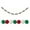 Red, variant on rollback 2 Pieces Wool Garland Colorful Garland Handmade 8.2 Feet Long 30 Garlands For Wall Christmas Tree Decoration (Red Green And White For Christmas)