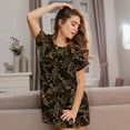 thumbnail image 3 of Vsdgher Chemise de Nuit à Manches Courtes Motif Tortue de Mer pour Femmes, Col Rond, Mignonne, Confortable, 3 of 6