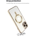 thumbnail image 5 of Plating Case for iPhone 15 Pro with Camera Lens Protector,Anti-Scratch Shockproof Slim Protective Case, Ideal for Women and Men，Compatible for iPhone 15 Pro, Gold, 5 of 13