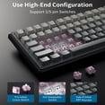 thumbnail image 3 of ONIKUMA Wireless Gaming Keyboards Gasket Mechanical Keyboard,8000mAh -Tri-Mode BT5.0/2.4GHz/USB-C ｜75% Hot Swappable Custom Keyboard｜RGB Backlit, 3 of 10