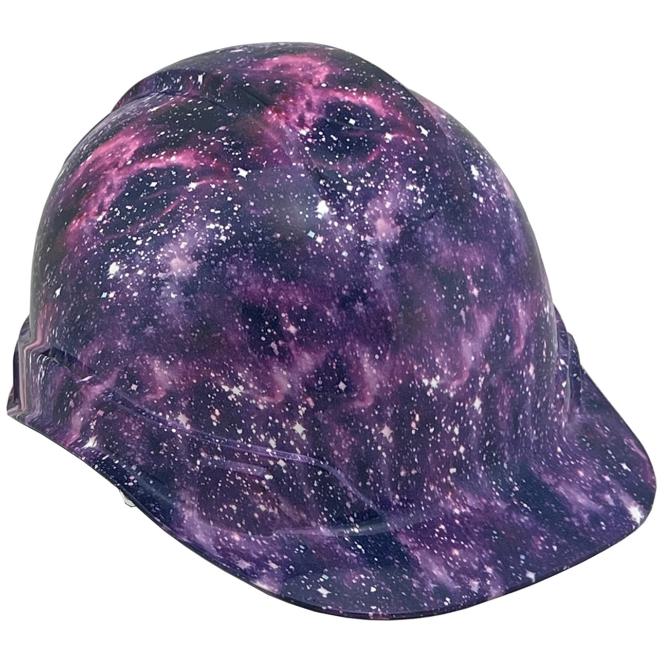 Galaxy Design Hydro Dipped Hard Hats Cap Style Design with 4 Pt Suspension