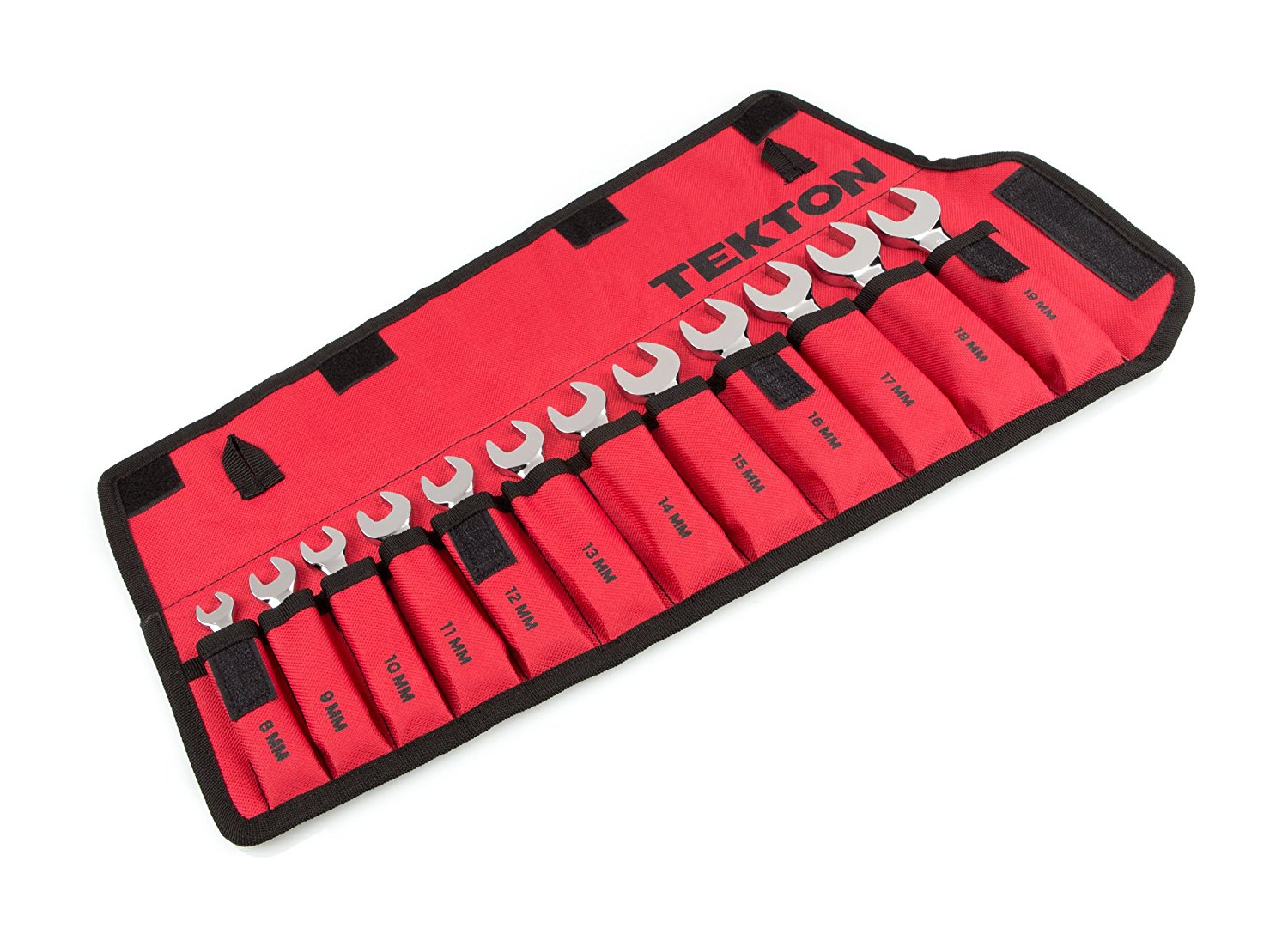 Stubby Combination Wrench Set with Rollup Storage Pouch, Metric, 8 mm