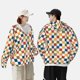 thumbnail image 4 of Fotbe Floral Checkerboard Chaqueta con Protección Solar UPF 50+ para Hombre y Mujer, Camisa con Capucha y Bolsillos-Large, 4 of 7