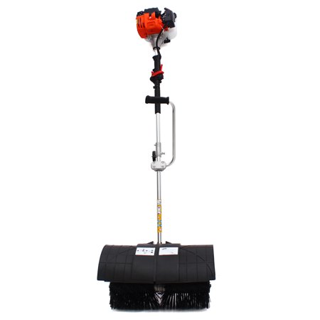 52CC Gas Power Sweeper Broom Walk Behind Tractor Hand Held Driveway Turf Grass 2.5hp 52cc Gas Power Sweeper Handheld Broom Cleaning Driveway Turf Grass Cleaner Walk Behind Gas Power Sweeper Broom