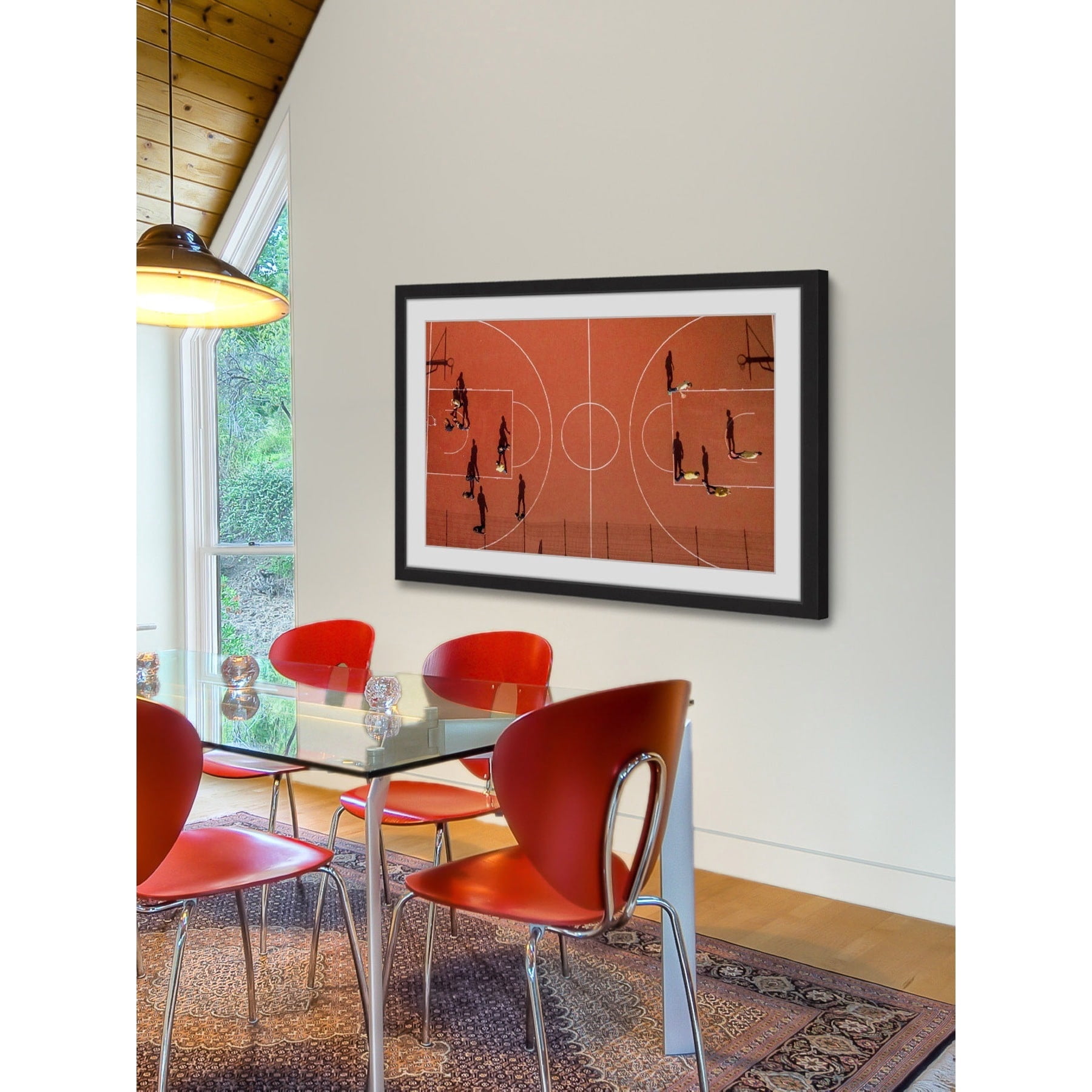 "Basketball Court" Framed Painting Art Print