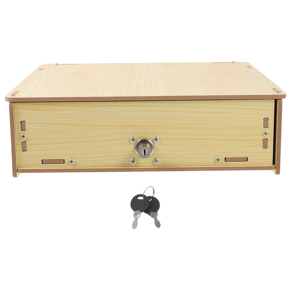 OUNONA Cash Drawer Tray Money Storage Drawer Divided Money Cash Tray Wooden Money Storage Tray