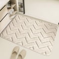thumbnail image 4 of sruoe Bathroom Rugs, Bath Mat for Bathroom Floor 1pcs, Bath Mats for Bathroom Floor Non Slip Non Skid, Rectangular Polyester Floor Mat for Bath Door Household, Khaki, 4 of 5