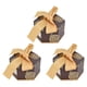 thumbnail image 4 of Caja de dulces de boda Hexagonal innovadora, caja de dulces pequeña y segura portátil para cumpleaños, Navidad, cinta dorada marrón, 50 Uds., 4 of 14