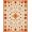 Rust Orange, Pattern 15, variant on ODIKA 8'x10' Washable Area Rug Orange Burnt Boho Fall Halloween Terracotta Vintage Bathroom for King Size Bedroom Under Bed, Master Suite, Non-Shedding, Easy Care