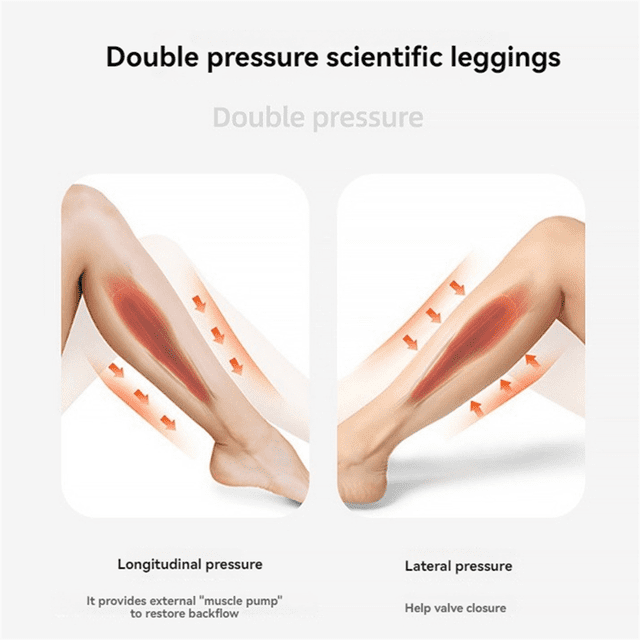 Red Light Therapy Leg Massage Calf Air Compression Massage with Heat for Pain Relief 3Intensities 3Modes Relax Muscles,A