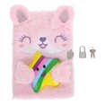 thumbnail image 3 of Lockable Plush Diary: Animal Themed Furry Journal Notebook For Kids Girls Drawing And Writing School Travel Birthday, 3 of 3