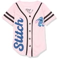 thumbnail image 1 of Camiseta de béisbol Lilo & Stitch de Disney para niñas, color rosa claro, 1 of 1