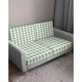 thumbnail image 3 of Sage Green Buffalo Plaid Couch Cushion Covers Stretch, Washable Sofa Seat Covers Individual Seat Cushion Sofa Slipcovers Green White Checkered Farmhouse Couch Cover Furniture Protector S-2PCS, 3 of 7