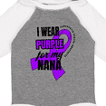 thumbnail image 4 of Inktastic I Wear Purple for My Nana Pancreatic Cancer Awareness Boys or Girls Long Sleeve Baby Bodysuit, 4 of 5