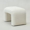 thumbnail image 4 of 28" Wide Modern Large Boucle Upholstered Arched Ottoman Foot Stool, Multi-Functional Sofa Footrest, Small Sofa Bench, and Extra Seating for Living Room, Bedroom, Entryway, Hallways, 4 of 15