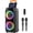 Black, variant on JYX Karaoke Machine with 2 Microphones, 500W Large Bluetooth Speaker with Wheels, Dazzling Party Light