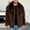01 Coffee, variant on YueHuiYing Mens Luxury Faux Fur Jacket Fluffy Furry Coats Lapel Collar Long Sleeve Turn Down Collar Outerwear Winter Warm Cardigans
