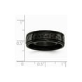thumbnail image 2 of Stainless Steel 7mm Black Ip-plated Hammered and Polished Band Ring - Size 12.5, 2 of 2