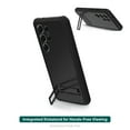thumbnail image 1 of onn. Samsung Galaxy S25 Ultra Rugged Phone Case with Built-in Kickstand & Smartport Protection, Clear/Black, 1 of 5
