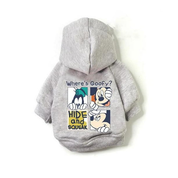 Disney Mickey Mouse Dog Hoodie Pet Cartoon Mickey Minnie Jacket Fall Winter Outdoor Clothes Small And Medium sized Dog Sweater