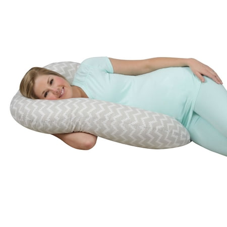 Leachco Sleeper Keeper Mini Compact Side Sleeper, Chevron Gray