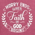 thumbnail image 5 of Wild Bobby Worry Ends When Faith In God Begins Inspirational/Christian Men Long Sleeve Shirt, Vintage Heather Red, Large, 5 of 5