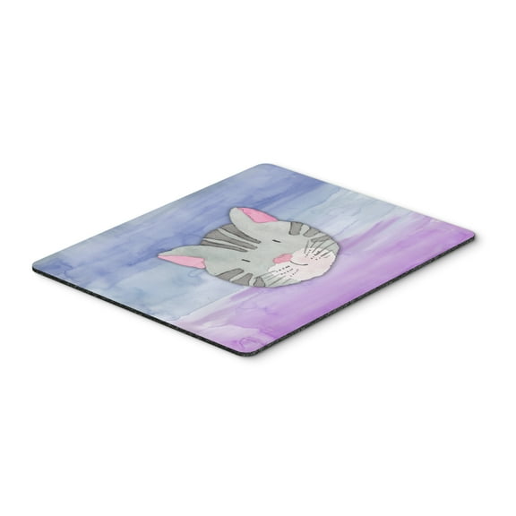 Cat Face Watercolor Mouse Pad Hot Pad or Trivet