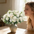 thumbnail image 5 of Taicans Artificial Roses Bouquet,11" Realistic Silk Rose Bush with Green Leaves,Faux Floral Stems for Wedding Bouquets,Centerpieces,Home Decor,Party,Table Arrangements,Indoor Outdoor Use, 5 of 7
