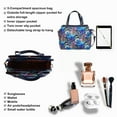 thumbnail image 4 of Sishka Women’s Hand Crafted Printed Nylon & Leather Multi-Compartment Satchel – Elegant Bag with Top Handle & Shoulder Strap, 4 of 8