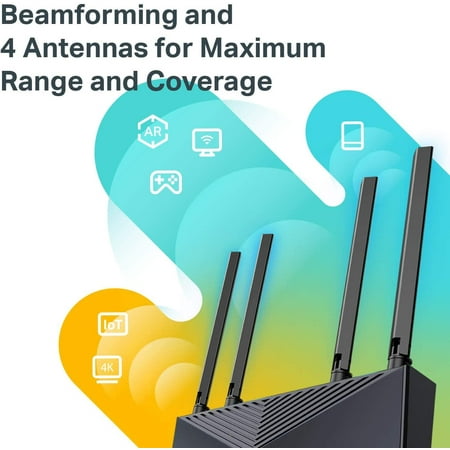 TP-Link - Wireless-AX1500 Dual-Band Wi-Fi 6 Router - Black