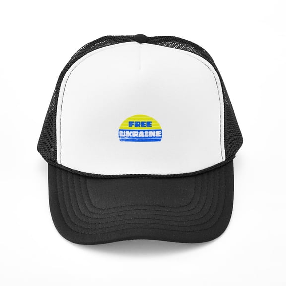 CafePress - Free Ukraine - Adjustable Unisex Printed Trucker Hat with Mesh Back