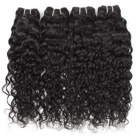 Allove Brazilian Water Wave Virgin Hair Weave Bundles 10 PCS 7A Wet and Wavy Human Hair Extensions,