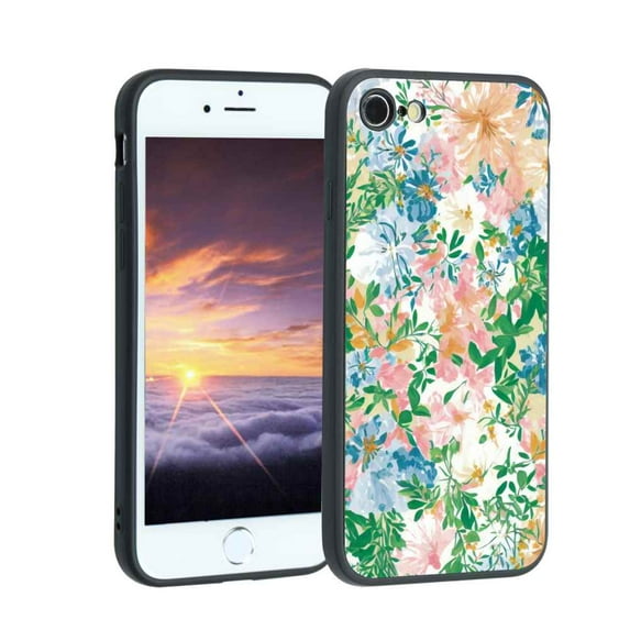 Floral-289 Phone Case, Degined for iPhone 7 Case Men Women, Flexible Silicone Shockproof Case for iPhone 7