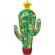 Christmas Cactus Shape 28 Inch Mylar Balloon [40095]