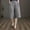 Grey, variant on Endives Womens Cotton Linen Short Slim Solid Color Linen Pant Women Elastic Waist Short Pants Yellow