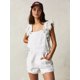 thumbnail image 4 of Pantalones Cortos Vaqueros para Mujer, de Verano Informales, Holgados, Ajustables, con Tirantes. L, 4 of 8