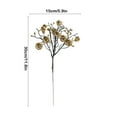 thumbnail image 3 of Anhility Gold Artificial Christmas Ball Stems for Christmas Tree Hanging Decoration, 11.81x5.9 in Christmas Ball Picks for Christmas Decor DIY Crafts Flower Wreath Mantle Fireplace Home Decor, 3 of 8