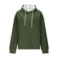 thumbnail image 4 of YODETEY Womens Hoodies Sweatshirts, No Boundaries Drawstring Casual Long Sleeve Textured Knit Loose Hooded Sweatshirt with Pocket, Hoodies for Women,Green,S, 4 of 6