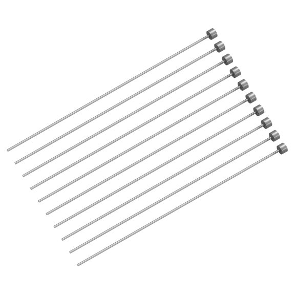 10Pack Straight Ejector Pins, 1.5mm (0.06") Dia. SKD61 Round Tip Punch 150mm (6") Long