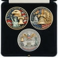thumbnail image 3 of WKSCLPAI 250th Anniversary Commemorative Keepsake Collection Ornaments, USA Double-Sided Print Challenge Keepsake Decorations, Collectible Gift for Patriotism Man, 1.6Inch(3PCS-A&B&C), 3 of 7