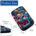 thumbnail image 4 of Graffiti Soft Comfortable Furry Printed Armrest Cover Car Armrest Mat Armrest Accessory 12.5x8.2 Inch, 4 of 6