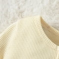 thumbnail image 6 of HWJAD Baby Girls Knit Footies Newborn Zip Up Onesie Romper Ruffles Infant Long Sleeve Jumpsuit Headband Clothes, 6 of 8