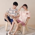 thumbnail image 4 of Lovers Pajama Set Cotton Cartoon Cute Nightwear For Men Women Homewear Plus Size Summer Thin Pyjamas Couples Pjs Loungewear, 4 of 7