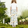 thumbnail image 4 of hengsof Girls Casual Maxi Floral Dress Short Sleeve Dresses with Pockets, 4 of 6