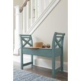thumbnail image 2 of Ashley Meuble Signature Design - Banc d'Accent de Rangement Héron Ridge - Finition Bleu Antique - Siège à Charnière, 2 of 4