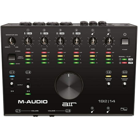 M-Audio AIR 192|14 - 8-In 4-Out USB Audio / MIDI Interface with Recording Software from Pro-Tools & Ableton Live, Plus Studio-Grade FX & Instruments