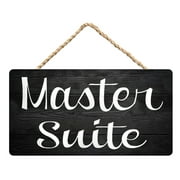 Master Suite Wooden Hanging Sign 12X6 In Wall Plaque Decor