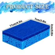Blue Kitchen Sponges, Dish Sponge, Household Cleaning Sponges, Scouring Pads, Sponge, Non-Scratch Double-Sided Dish Sponge for Washing Dishes, Pots, Pans & Household Cleaning 2Pcs