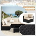 thumbnail image 7 of KIGOTY 7 Piece Outdoor Patio Furniture, Wicker Rattan Outdoor Conversation Set Sectional Sofas for Backyard, Garden, Black-White, 7 of 7